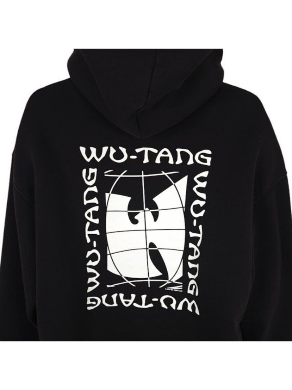 Wu Tang Clan Sweatshirt Hoodie Womens Size Medium Black OVERSIZED Boxy Fit